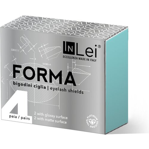 Набор силиконовых бигудей для завивки натуральных ресниц InLei “FORMA” 4 пары