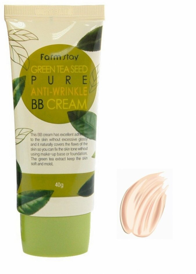 FarmStay Антивозрастной BB крем для лица Green Tea Seed Pure Anti Wrinkle BB Cream, 40мл