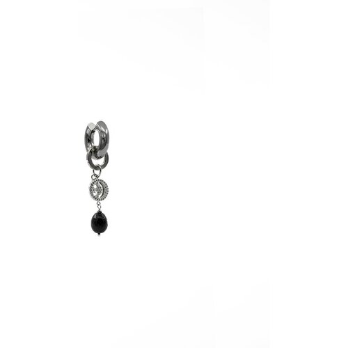 Серьги с подвесками Before.Swine, жемчуг пресноводный культивированный, черный, серебряный