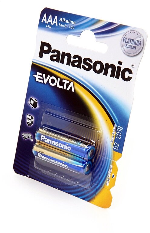 Panasonic Батарейка Panasonic EVOLTA LR03EGE/2BP, 2шт