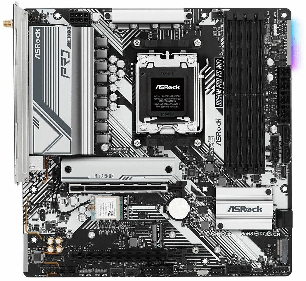 Материнская плата Asrock B650M PRO RS WIFI (AM5, mATX)