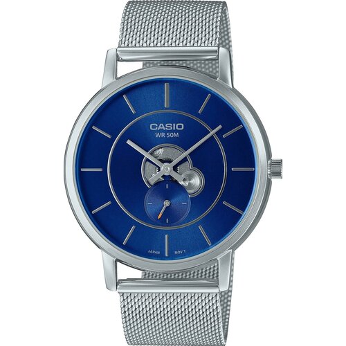 наручные часы casio collection mtp b130m 2a серебряный Наручные часы CASIO Collection MTP-B130M-2A, серебряный, синий