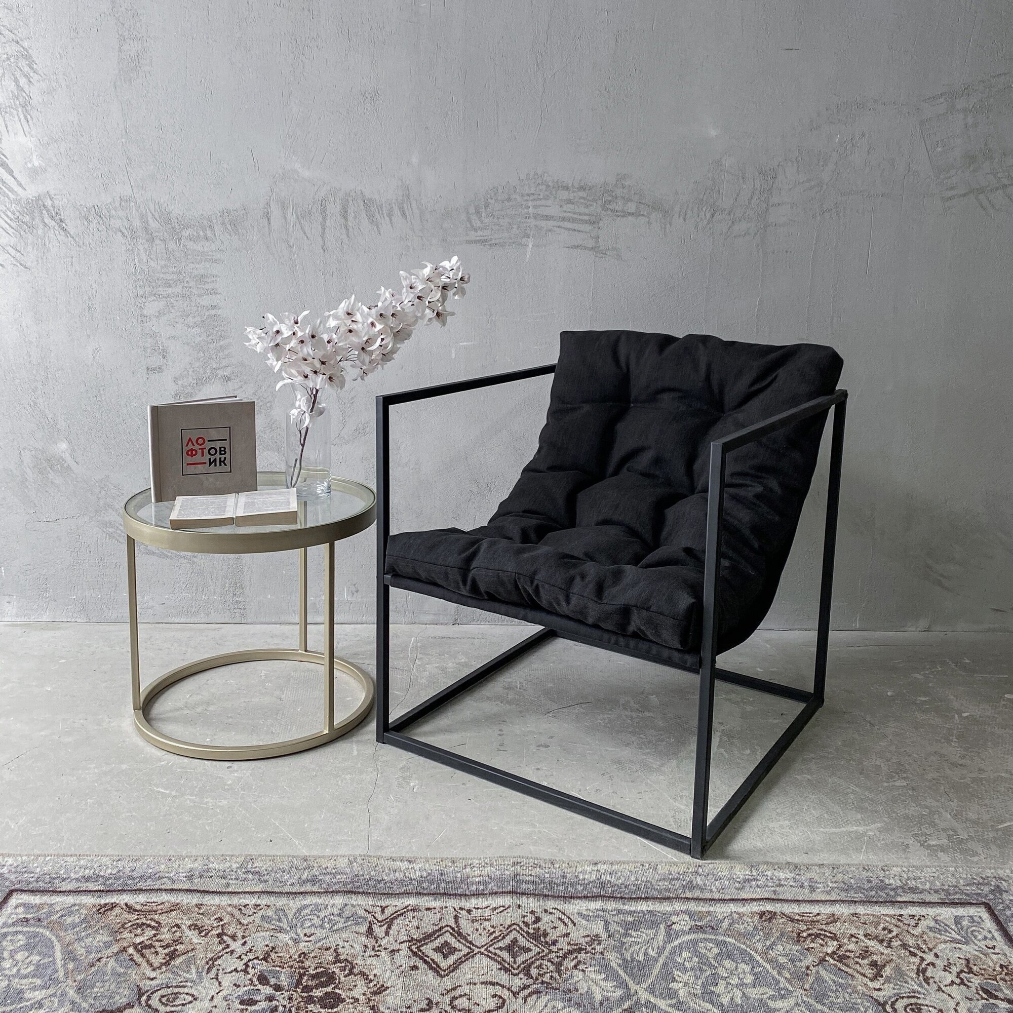 Кресло для дома и офиса "Лофтовик +"Black