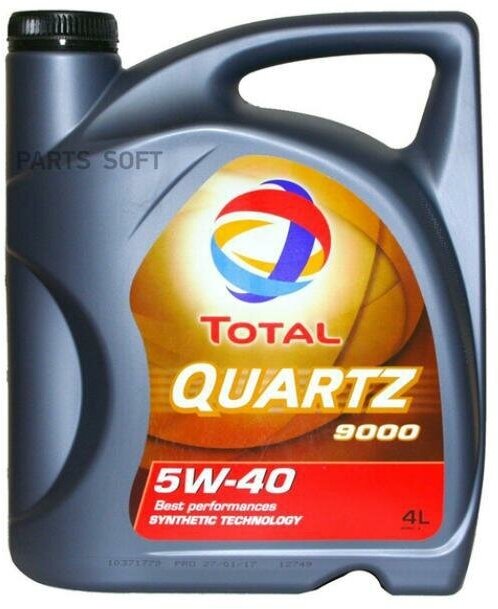 Масло моторное TOTAL Quartz 9000 синт. 5W-40 4л. TOTALENERGIES / арт. RO166475 - (1 шт)