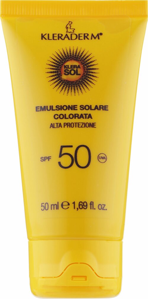 Kleraderm ВВ крем, Эмульсия солнцезащитная 50ml с тонирующим эффектом SPF 50 / Emulsione Solare Colorata, 50 ml