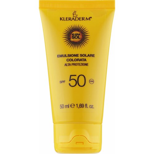 Kleraderm ВВ крем, Эмульсия солнцезащитная 50ml с тонирующим эффектом SPF 50 / Emulsione Solare Colorata, 50 ml oil filter