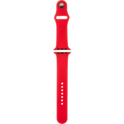 Ремешок силиконовый для Apple Watch 42/44мм (14), красный, на кнопке