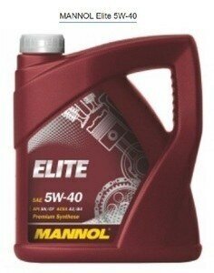 Масло моторное 5w40 mannol 4л синтетика elite sn/cf, a3/b4