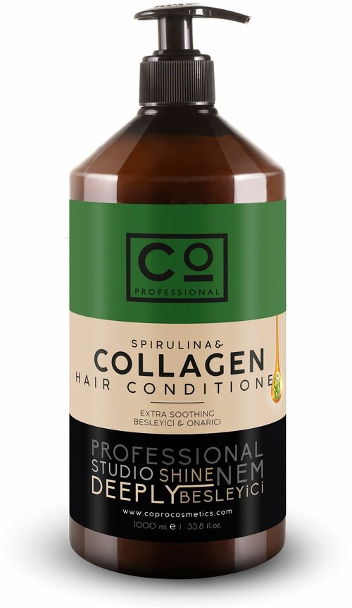 Кондиционер для волос с коллагеном и спирулиной CO PROFESSIONAL Spirulina and Collagen Conditioner, 1000 мл