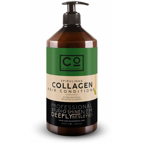 Кондиционер для волос с коллагеном и спирулиной CO PROFESSIONAL Spirulina and Collagen Conditioner, 1000 мл