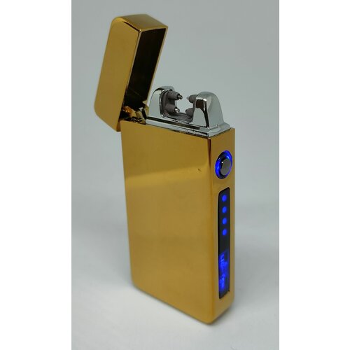 Зажигалка Плазменная Usb с Подсветкой Золотая bbq kitchen usb lighter ignition arc lighter rechargeable electronic cigarette plasma palse pulse gas stoves thunder lighter