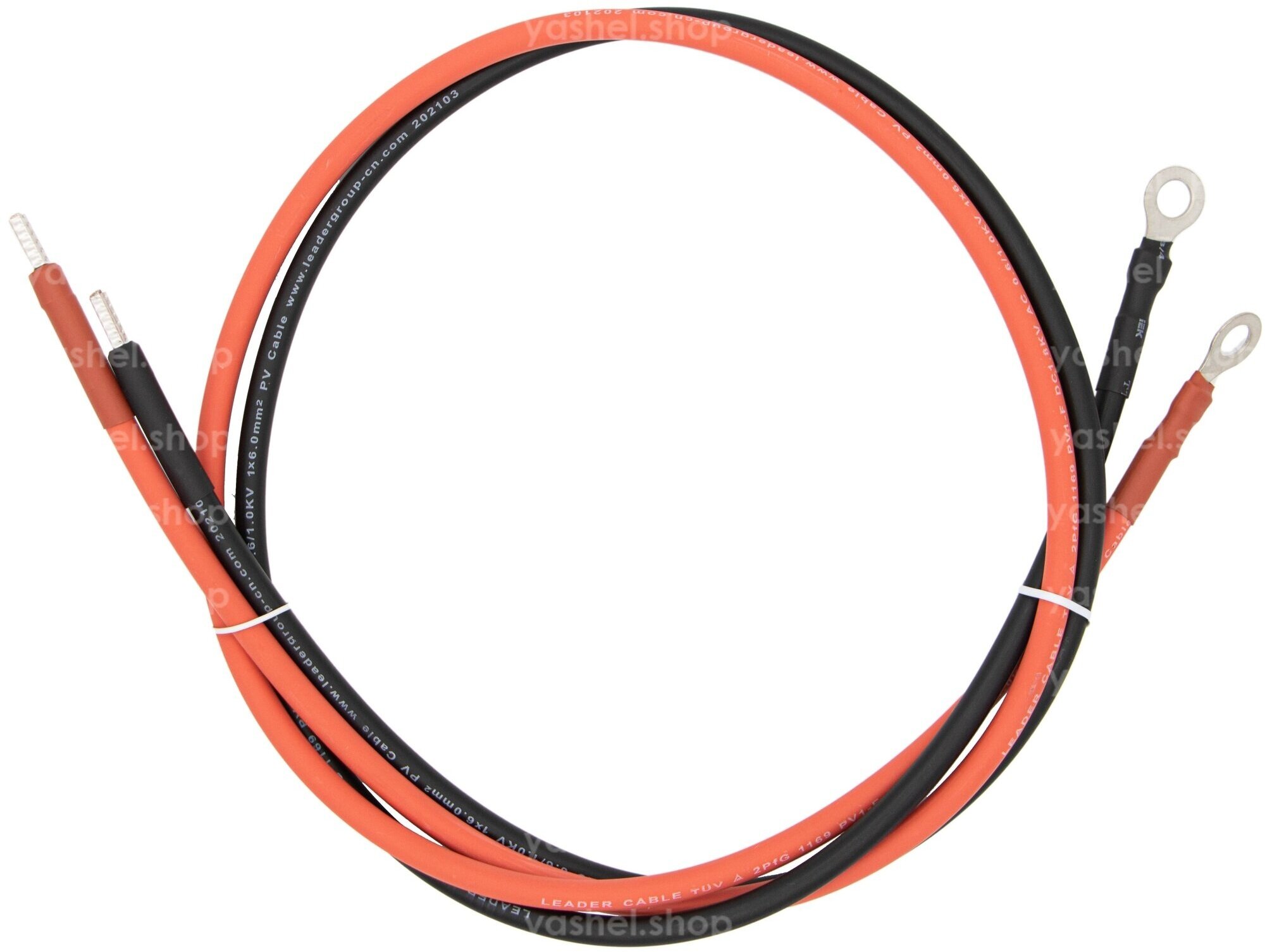 Силовой кабель для подключения контроллера заряда к АКБ. 4мм длина 1 метр