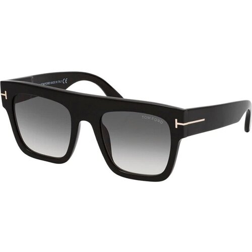 Солнцезащитные очки Tom Ford, квадратные, оправа: пластик, градиентные, для женщин, черный