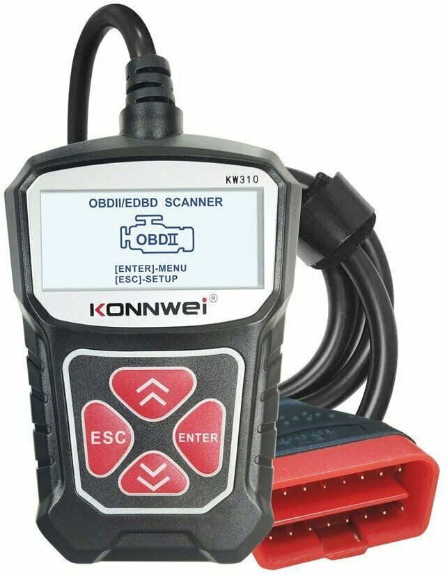 Портативный автосканер Konnwei KW310 для диагностики OBD2