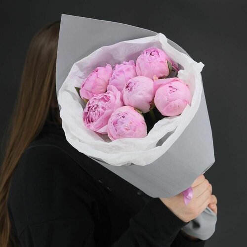 7 пионов Сара Бернар в фоамиране MB170