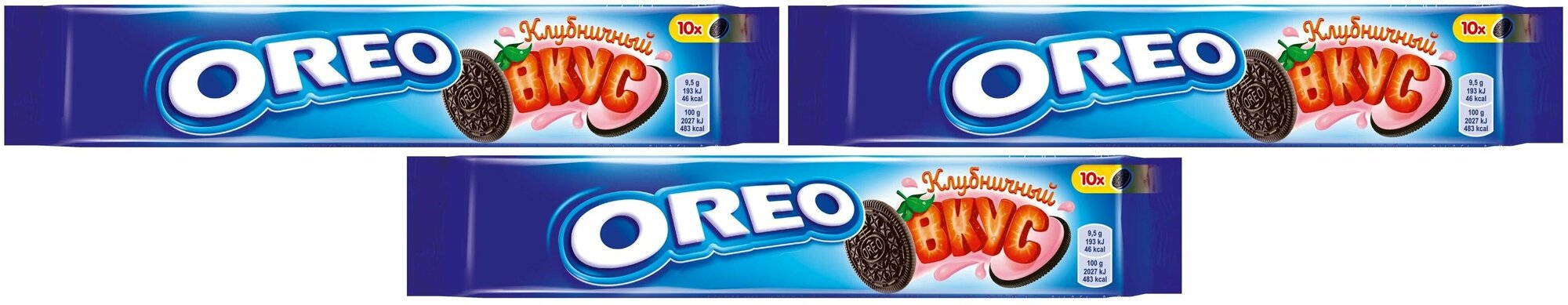 Печенье Oreo с какао и начинкой со вкусом клубники 95г 3 шт