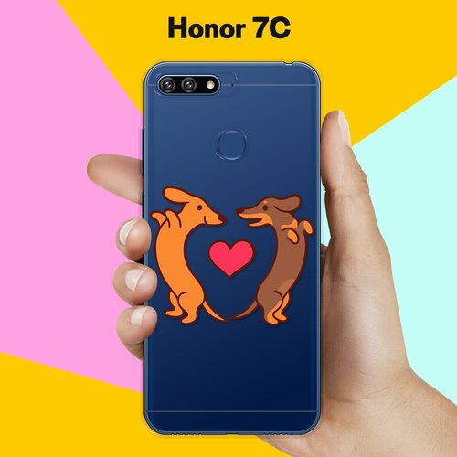 силиконовый чехол love таксы на honor 20 pro Силиконовый чехол Love Таксы на Honor 7C