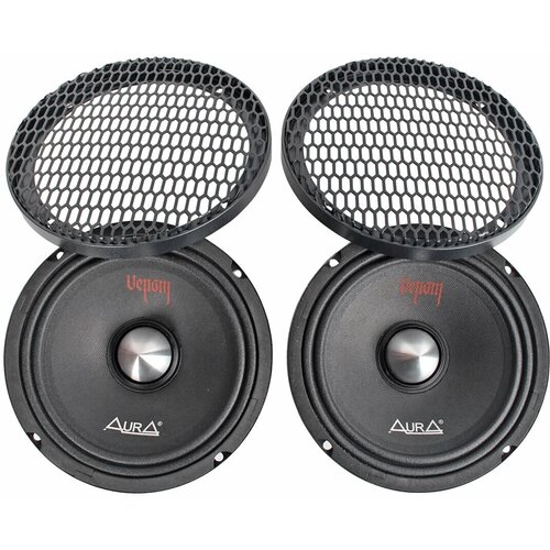 Динамики AurA VENOM-6 среднечастотные эстрадные громкие 16 см 65 дюйм защитные сетки 2 шт 358800₽