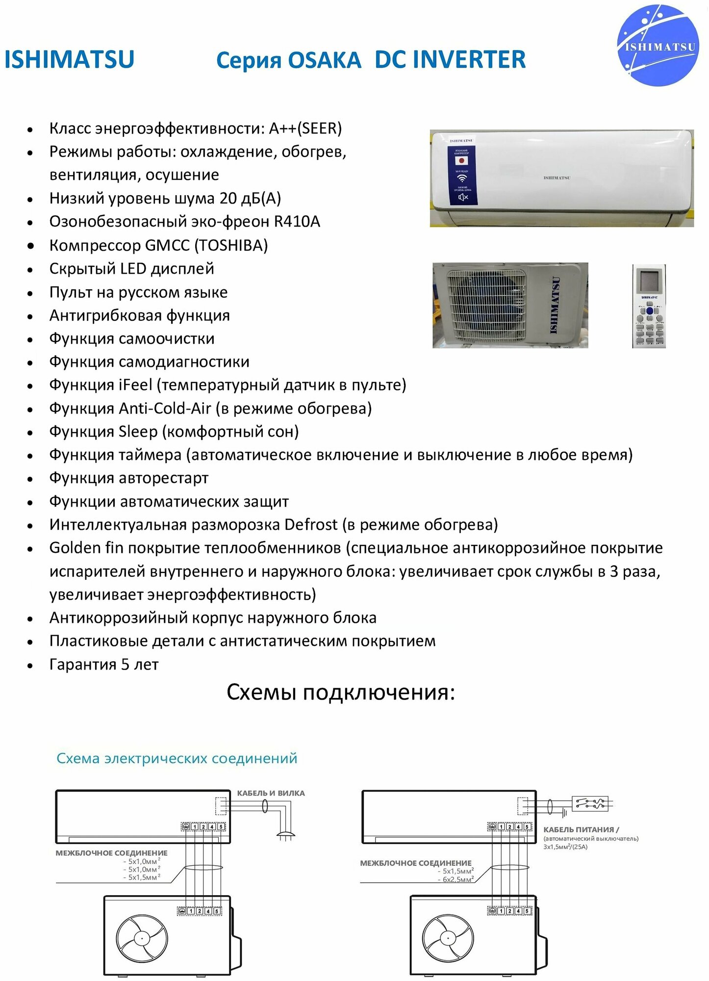 Сплит-система Ishimatsu AVK-07I Osaka DC Inverter - фотография № 11