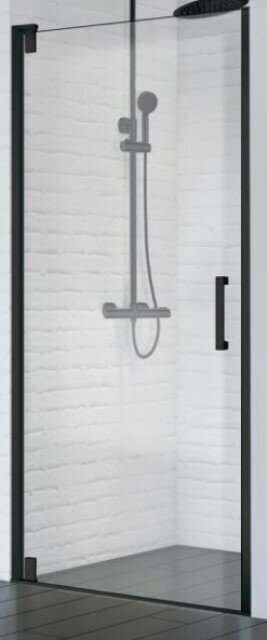 Душевая дверь в нишу BelBagno Marmi B-1-90-C nero - фото №6