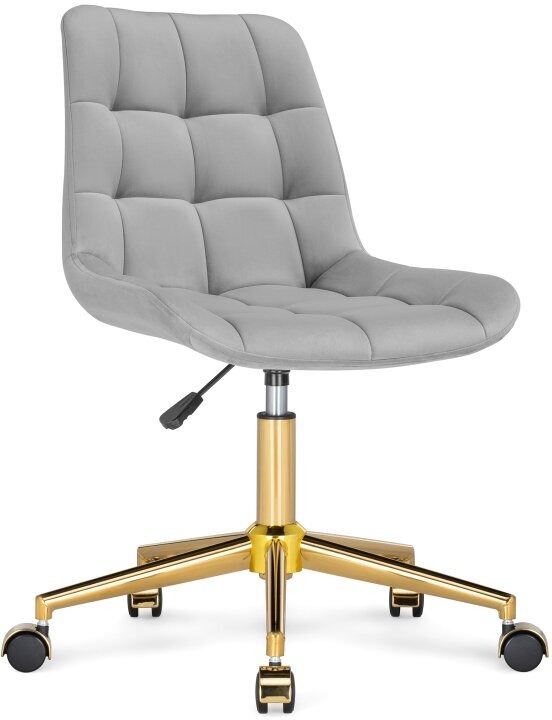 Компьютерное кресло Woodville Честер светло-серый (california 900)/ золото