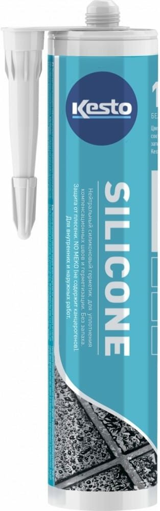 Kesto (Kiilto) Silicone Кесто Силикон санитарный силиконовый герметик №43, светло-серый