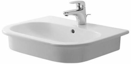 Раковины для ванной Duravit Раковина D-Code шг 545*435 отверстия для смесителя-1 цвет-белый (0337540000) - фотография № 7