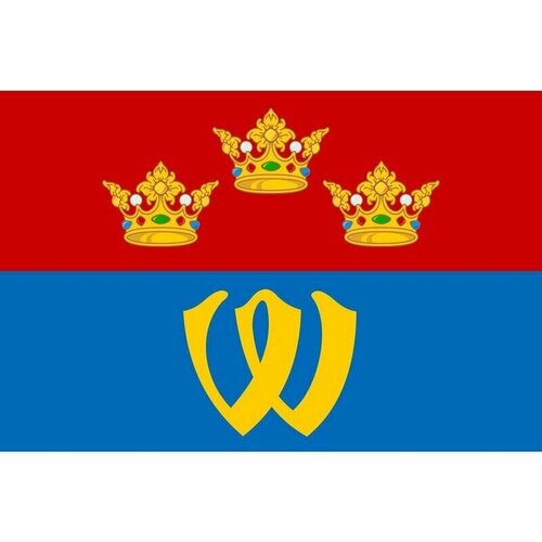 Флаг Выборгского района (Ленинградская область). Размер 135x90 см.
