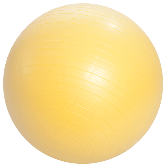 Мяч гимнастический для занятий ЛФК фитбол Trives (диаметр 55 см), М 255 желтый