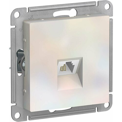 Розетка телефонная Systeme Electric AtlasDesign RJ11. Жемчуг