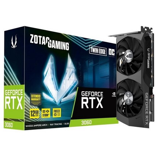 Видеокарта Zotac RTX3060 Twin Edge OC 12GB GDDR6 192bit DVI HDMI 3xDP LHR RTL 10 622830 ZT-A30600H-10M 4649000₽