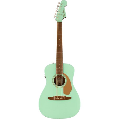 FENDER Malibu Player Surf Green электроакустическая гитара, цвет зеленый