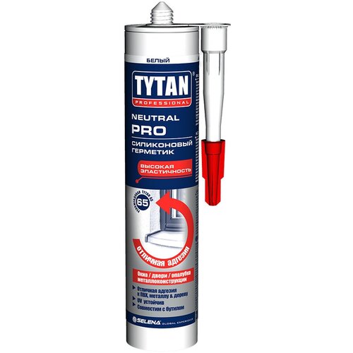 Герметик силиконовый нейтральный Tytan Neutral Pro белый 280 мл silapro highclean maxsealant neutral silicone силиконовый нейтральный бесцветный герметик 290 мл