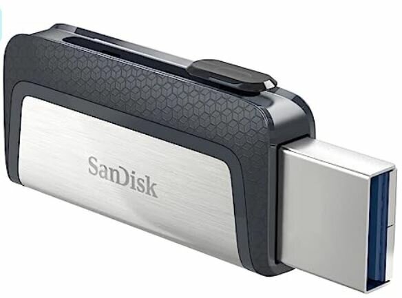 Флешка SanDisk Ultra Dual Drive USB Type-C 64 ГБ, 1 шт, серый