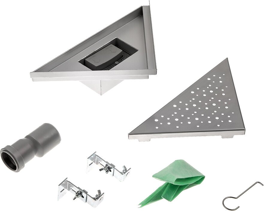 Трап для душа Ore Drain T2 универсальный затвор 355x92x250 мм нержавеющая сталь - фото №8