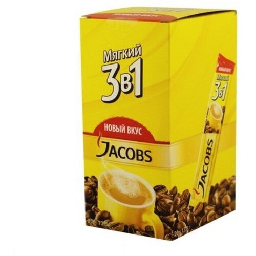 Напиток кофейный растворимый JACOBS 3 в 1 “Мягкий”, 24 шт х 14 г 1770787