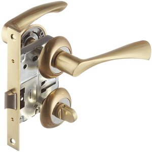 Комплект фурнитуры для двери Corsa Deco с замком и фиксатором (золото) (669859)