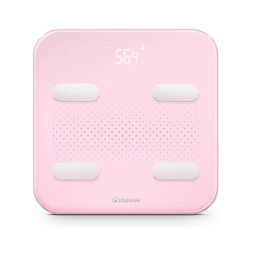 Весы напольные YUNMAI M1805GL_PINK весы напольные xiaomi yunmai pro m1806