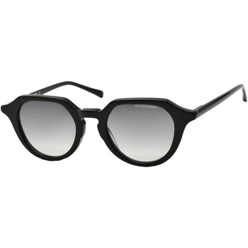 фото Солнцезащитные очки kreuzbergkinder, круглые, с защитой от уф, градиентные, черный