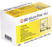 Иглы BD Micro-Fine Plus 0,30 мм (30G) х 8 мм 100 шт