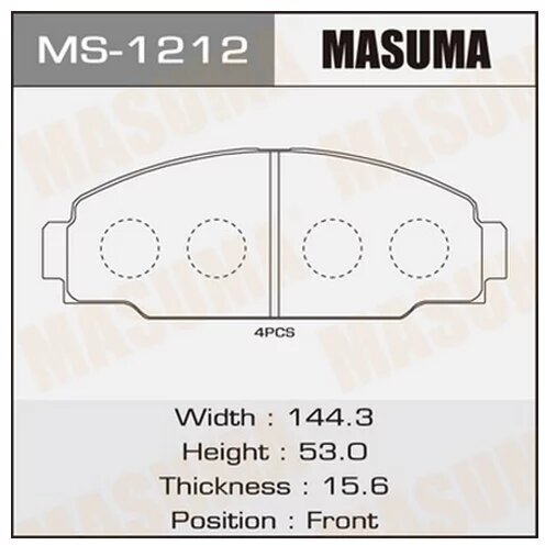 Тормозные колодки Masuma MS-1212