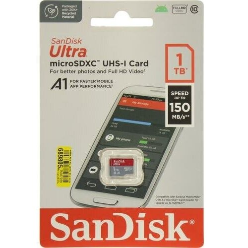 SD карта Sandisk Ultra SDSQUAC-1T00-GN6MN карта памяти 64gb transcend microsdxc class 10 uhs i u1 sd адаптер tlc