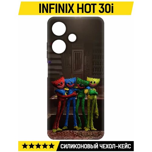 Чехол-накладка Krutoff Soft Case Хаги Ваги - Мини-Хаги для INFINIX Hot 30i черный чехол накладка krutoff soft case хаги ваги дейзи для infinix hot 10 play черный