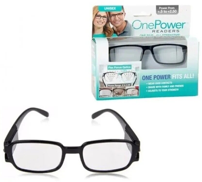 фото Очки для чтения One Power Readers с технологией Flex Focus Optic +0.5 до +2.5