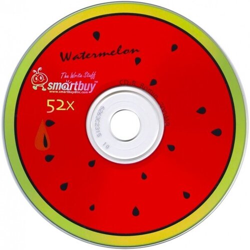 Оптические диски CD-R SmartBuy, 700 мБ 80 min 52x, Fresh-Watermelon, CB, по 10 шт.