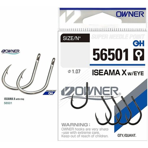 Крючки OWNER 56501 Iseama X w/eye BC №10 9шт крючки owner 56501 iseama x w eye bc 3 5шт