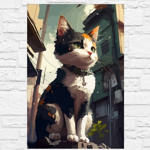 Картина по номерам на холсте животные кот - 12349 В 60x40 картина по номерам на холсте грустный уставший кот 8213 в 60x40