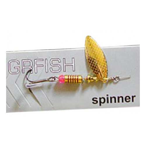 блесна hacker spinner minnow long 5 г цвет 004 GRFish, Блесна Long Spinner, #1+, 6г, Gold