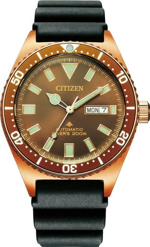 Наручные часы CITIZEN NY0125-08W, черный, коричневый