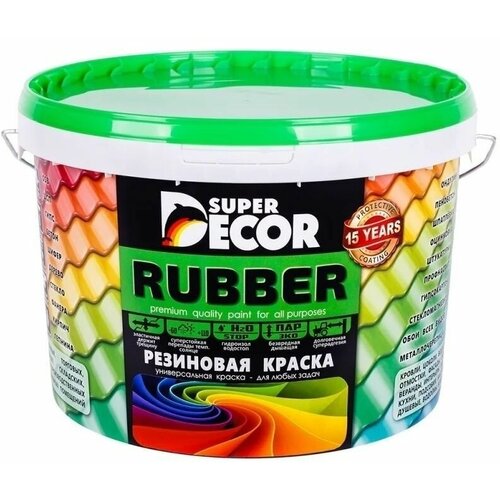 Super Decor Резиновая краска матовая балтика 12 кг